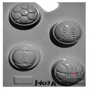 MOLDE A 1407 PELOTAS 175X135MM APROX TRANSPARENTE x 4